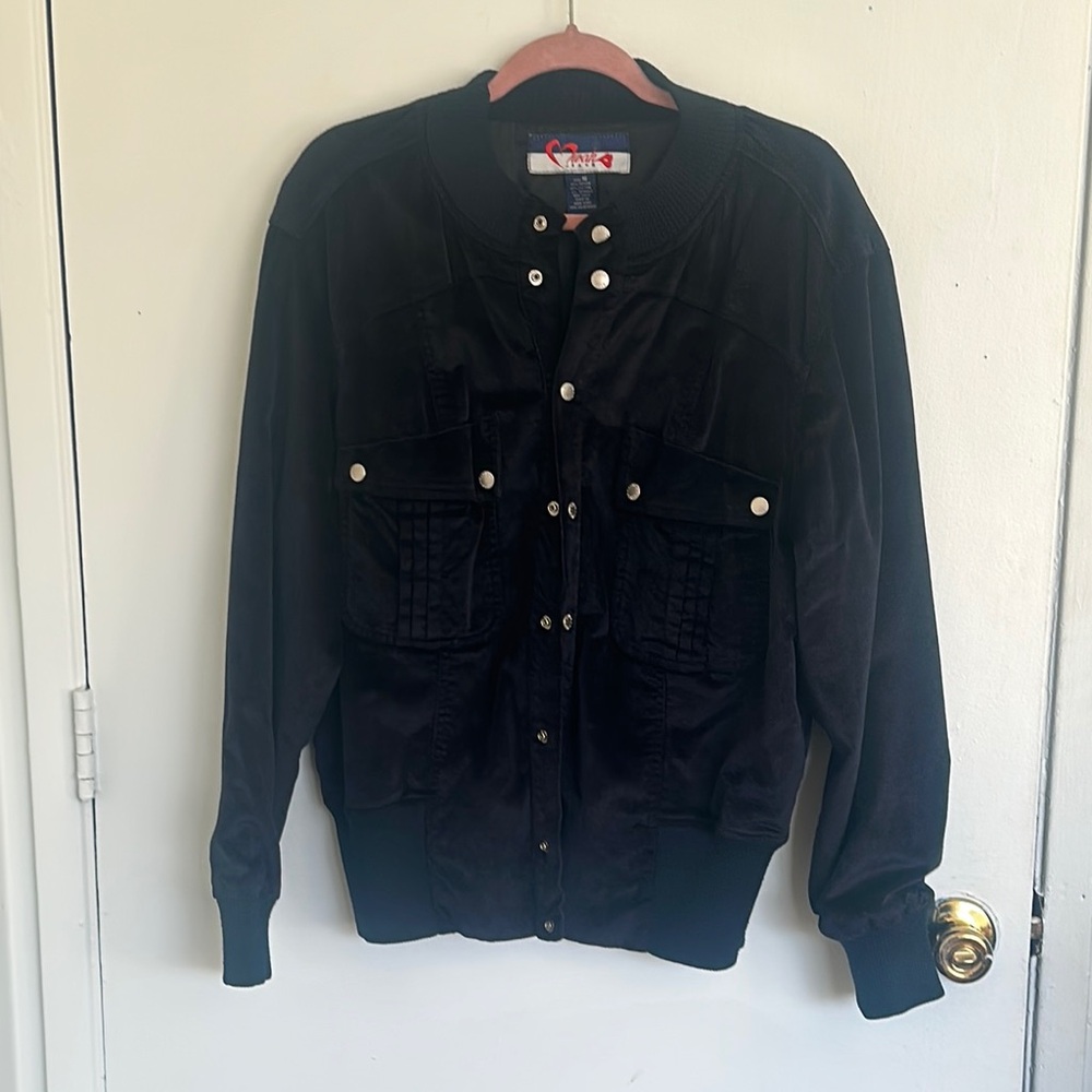 Vintage Navy Blue Bomber Jacket